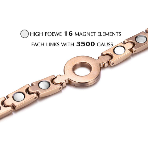 Dr. Magnetic DRM35 Bracelet - Stainless Steel - Rose Gold - Women