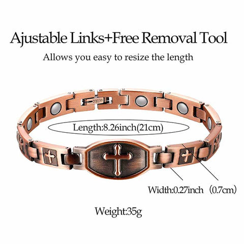 Dr. Magnetic DRM03 Bracelet - Red Copper - Women