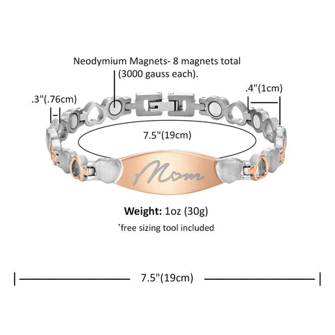 Dr. Magnetic DRM38 Bracelet - Stainless Steel - Rose Gold - Women