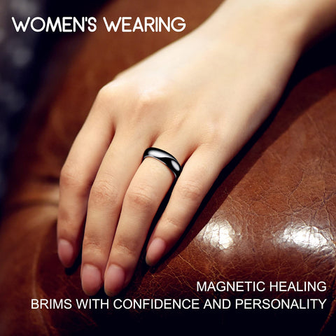 Dr. Magnetic DRM11 Ring - Hematite - Unisex  (Pack of 2 Pcs)