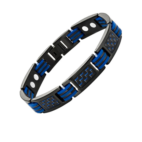 Dr. Magnetic DRM46 Bracelet - Stainless Steel - Black & Blue - Men