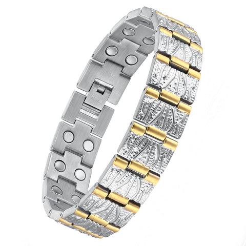 Dr. Magnetic DRM45 Bracelet - Stainless Steel - Silver & Gold - Men