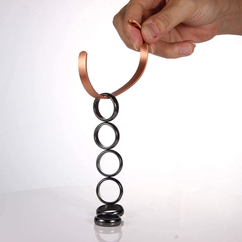Dr. Magnetic DRM11 Ring - Hematite - Unisex  (Pack of 2 Pcs)