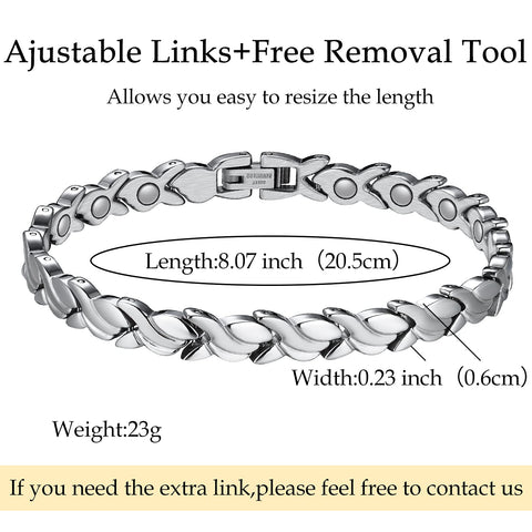 Dr. Magnetic DRM37 Bracelet - Stainless Steel - Silver - Women