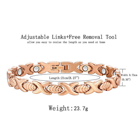 Dr. Magnetic DRM36 Bracelet - Stainless Steel - Rose Gold - Women