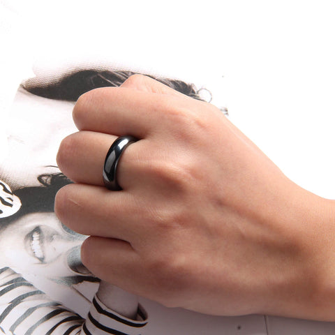 Dr. Magnetic DRM11 Ring - Hematite - Unisex  (Pack of 2 Pcs)