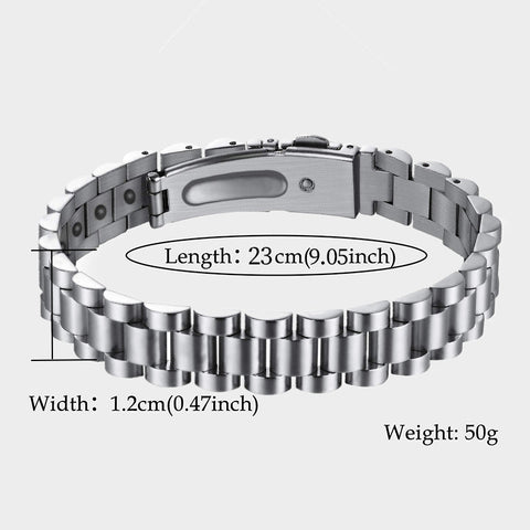 Dr. Magnetic DRM52 Bracelet - Stainless Steel - Silver - Men