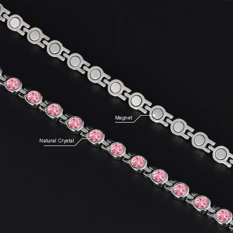 Dr. Magnetic DRM23 Bracelet - Stainless Steel - Birthstone - October - Women