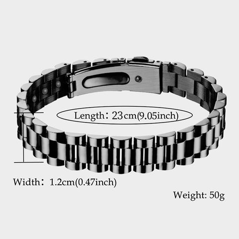 Dr. Magnetic DRM52 Bracelet - Stainless Steel - Dark Grey - Men