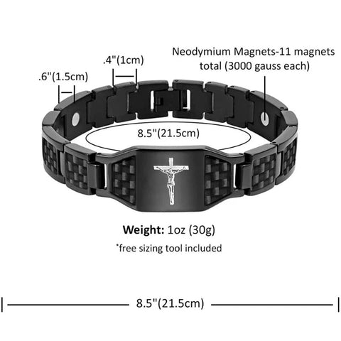 Dr. Magnetic DRM09 Bracelet - Stainless Steel - Black & Black - Men