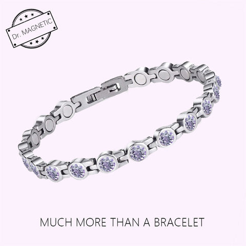 Dr. Magnetic DRM23 Bracelet - Stainless Steel - Birthstone - June - Women