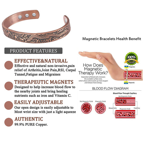 (Free Only Today) Dr. Magnetic DRM59 Bracelet - Red Copper - Unisex