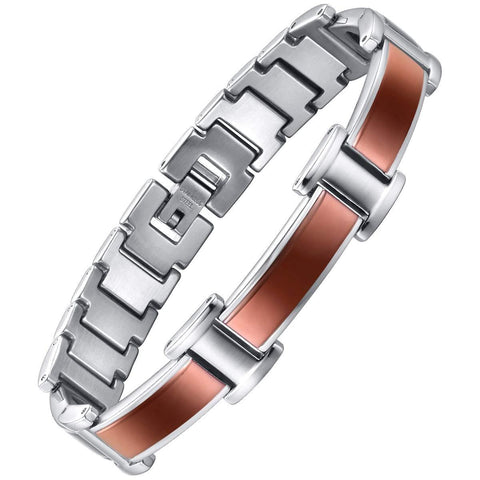 Dr. Magnetic DRM10 Bracelet - Stainless Steel - Brown - Men