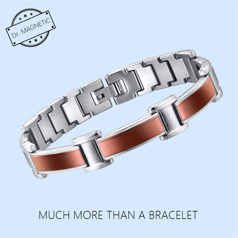 Dr. Magnetic DRM10 Bracelet - Stainless Steel - Brown - Men