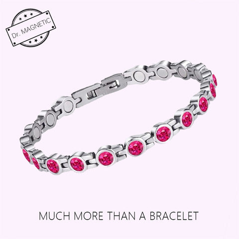 Dr. Magnetic DRM23 Bracelet - Stainless Steel - Birthstone - July - Women