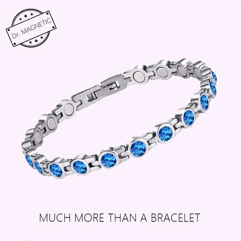 Dr. Magnetic DRM23 Bracelet - Stainless Steel - Birthstone - December - Women