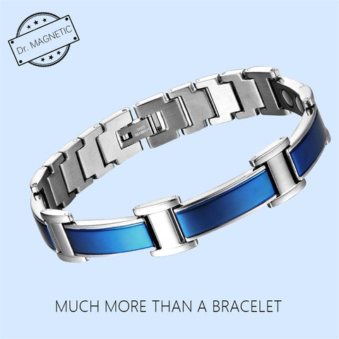 Dr. Magnetic DRM10 Bracelet - Stainless Steel - Blue - Men