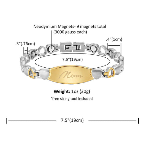 Dr. Magnetic DRM38 Bracelet - Stainless Steel - Gold - Women