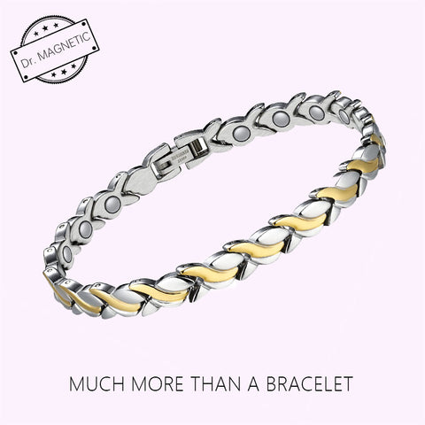 Dr. Magnetic DRM37 Bracelet - Stainless Steel - Gold & Silver - Women
