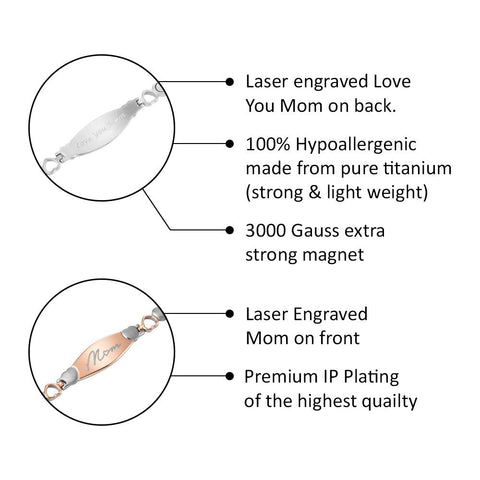 Dr. Magnetic DRM38 Bracelet - Stainless Steel - Rose Gold - Women