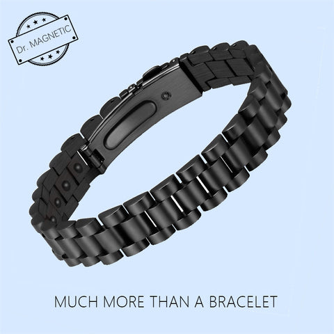 Dr. Magnetic DRM52 Bracelet - Stainless Steel - Black - Men