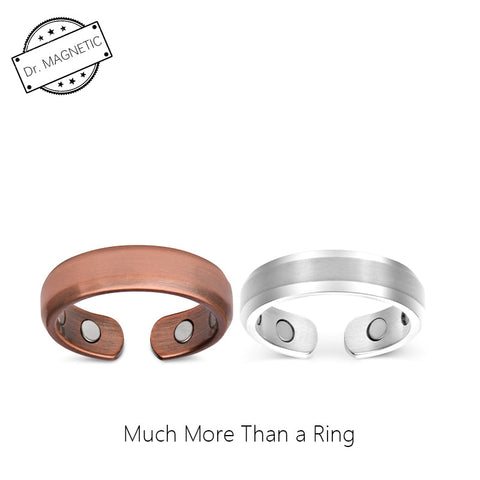 Dr. Magnetic DRM12 Ring - Red Copper | Stainless Steel - Unisex (Pack of 2 Pcs)
