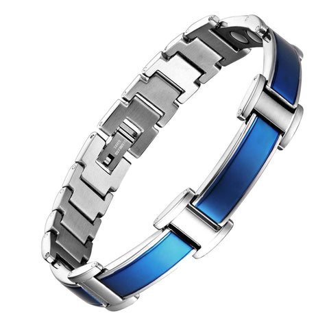 Dr. Magnetic DRM10 Bracelet - Stainless Steel - Blue - Men