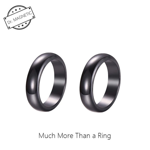 Dr. Magnetic DRM11 Ring - Hematite - Unisex  (Pack of 2 Pcs)