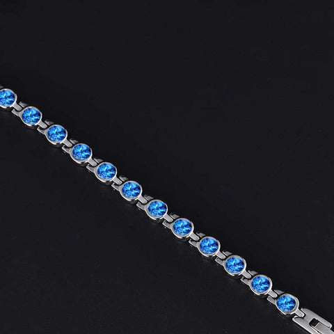 Dr. Magnetic DRM23 Bracelet - Stainless Steel - Birthstone - December - Women