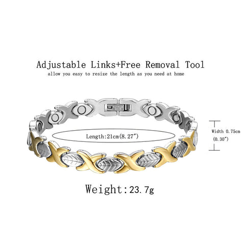 Dr. Magnetic DRM36 Bracelet - Stainless Steel - Gold & Silver - Women