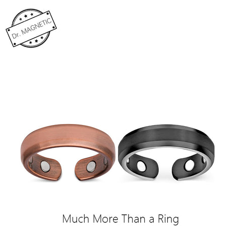Dr. Magnetic DRM12 Ring - Red Copper | Stainless Steel - Unisex (Pack of 2 Pcs)