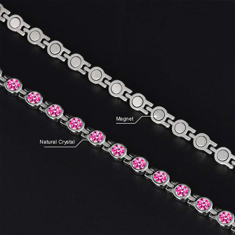 Dr. Magnetic DRM23 Bracelet - Stainless Steel - Birthstone - July - Women