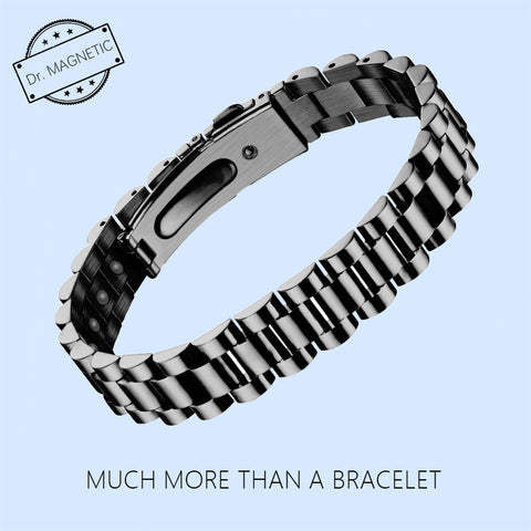 Dr. Magnetic DRM52 Bracelet - Stainless Steel - Dark Grey - Men