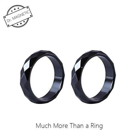 Dr. Magnetic DRM11 Ring - Hematite - Unisex  (Pack of 2 Pcs)
