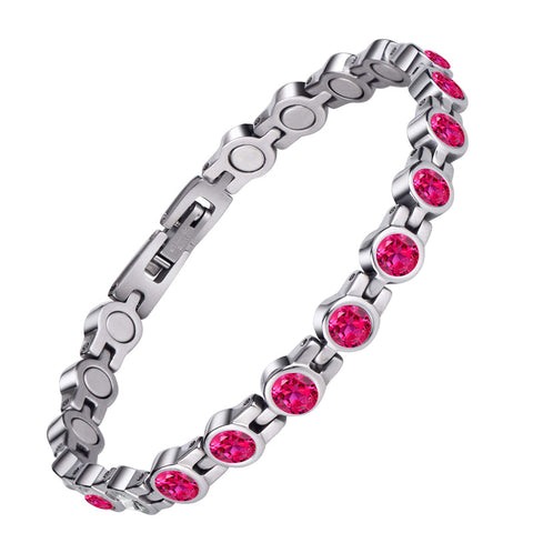 Dr. Magnetic DRM23 Bracelet - Stainless Steel - Birthstone - July - Women