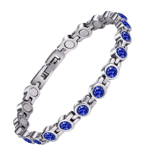 Dr. Magnetic DRM23 Bracelet - Stainless Steel - Birthstone - September - Women