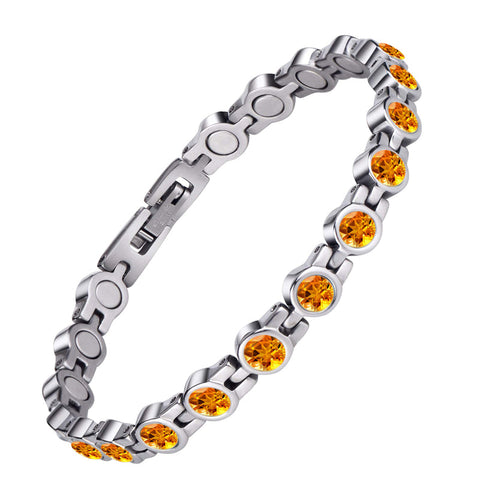 Dr. Magnetic DRM23 Bracelet - Stainless Steel - Birthstone - November - Women