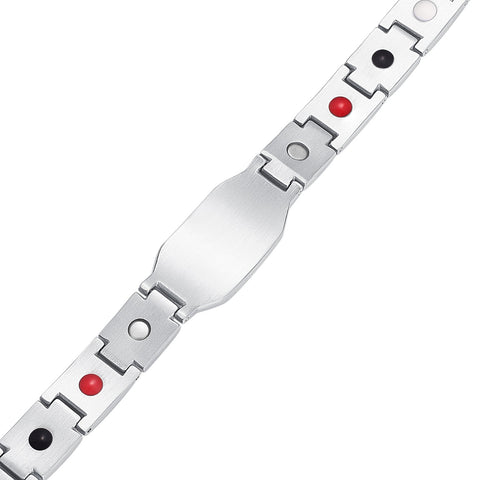 Dr. Magnetic DRM09 Bracelet - Stainless Steel - Silver & Blue - Men
