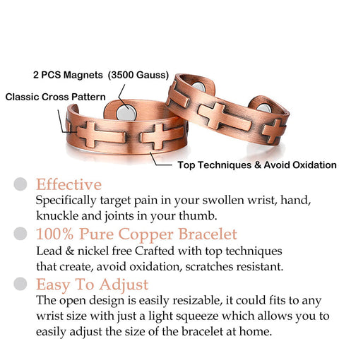 Dr. Magnetic DRM14 Ring - Red Copper - Unisex (Pack of 2 Pcs)