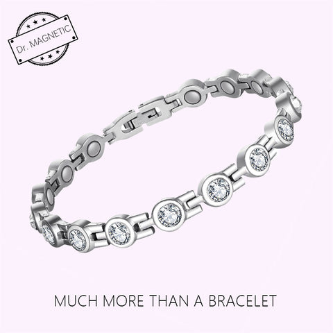 Dr. Magnetic DRM23 Bracelet - Stainless Steel - Birthstone - April - Women