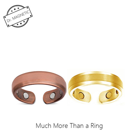 Dr. Magnetic DRM12 Ring - Red Copper | Stainless Steel - Unisex (Pack of 2 Pcs)