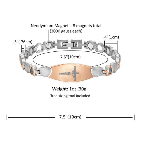 Dr. Magnetic DRM44 Bracelet - Stainless Steel - Rose Gold - Women