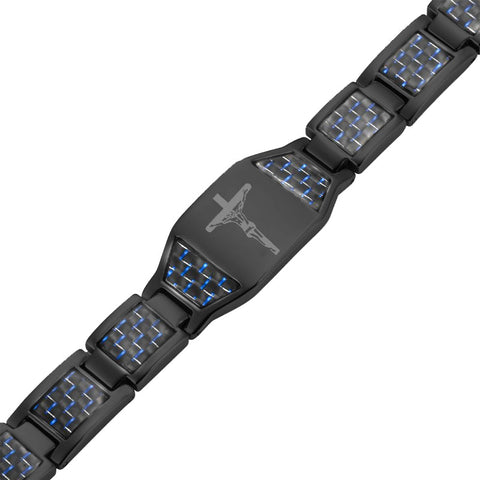 Dr. Magnetic DRM09 Bracelet - Stainless Steel - Black & Blue - Men