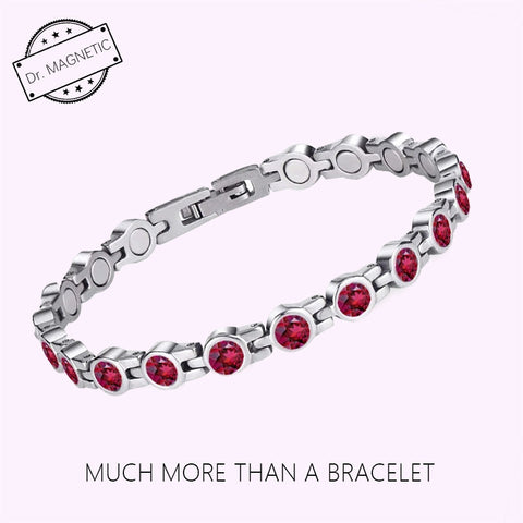 Dr. Magnetic DRM23 Bracelet - Stainless Steel - Birthstone - January - Women
