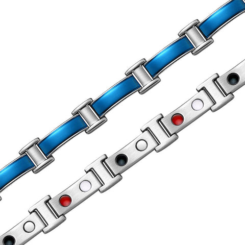 Dr. Magnetic DRM10 Bracelet - Stainless Steel - Blue - Men