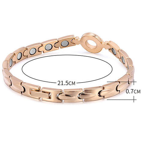 Dr. Magnetic DRM35 Bracelet - Stainless Steel - Rose Gold - Women