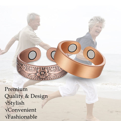 Dr. Magnetic DRM13 Ring - Red Copper - Women (Pack of 2 Pcs)