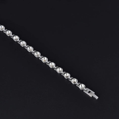 Dr. Magnetic DRM23 Bracelet - Stainless Steel - Birthstone - April - Women