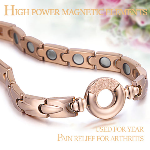 Dr. Magnetic DRM35 Bracelet - Stainless Steel - Rose Gold - Women