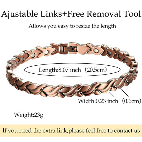 Dr. Magnetic DRM37 Bracelet - Red Copper - Women